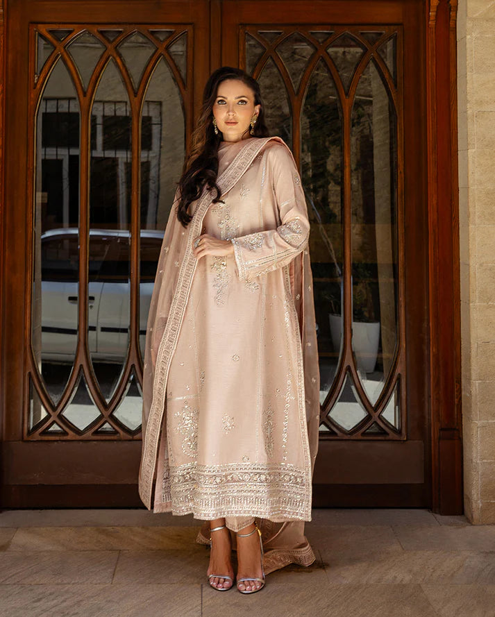 FABRIC: KOREAN RAW SILK COLOR: ROSE BEIGE