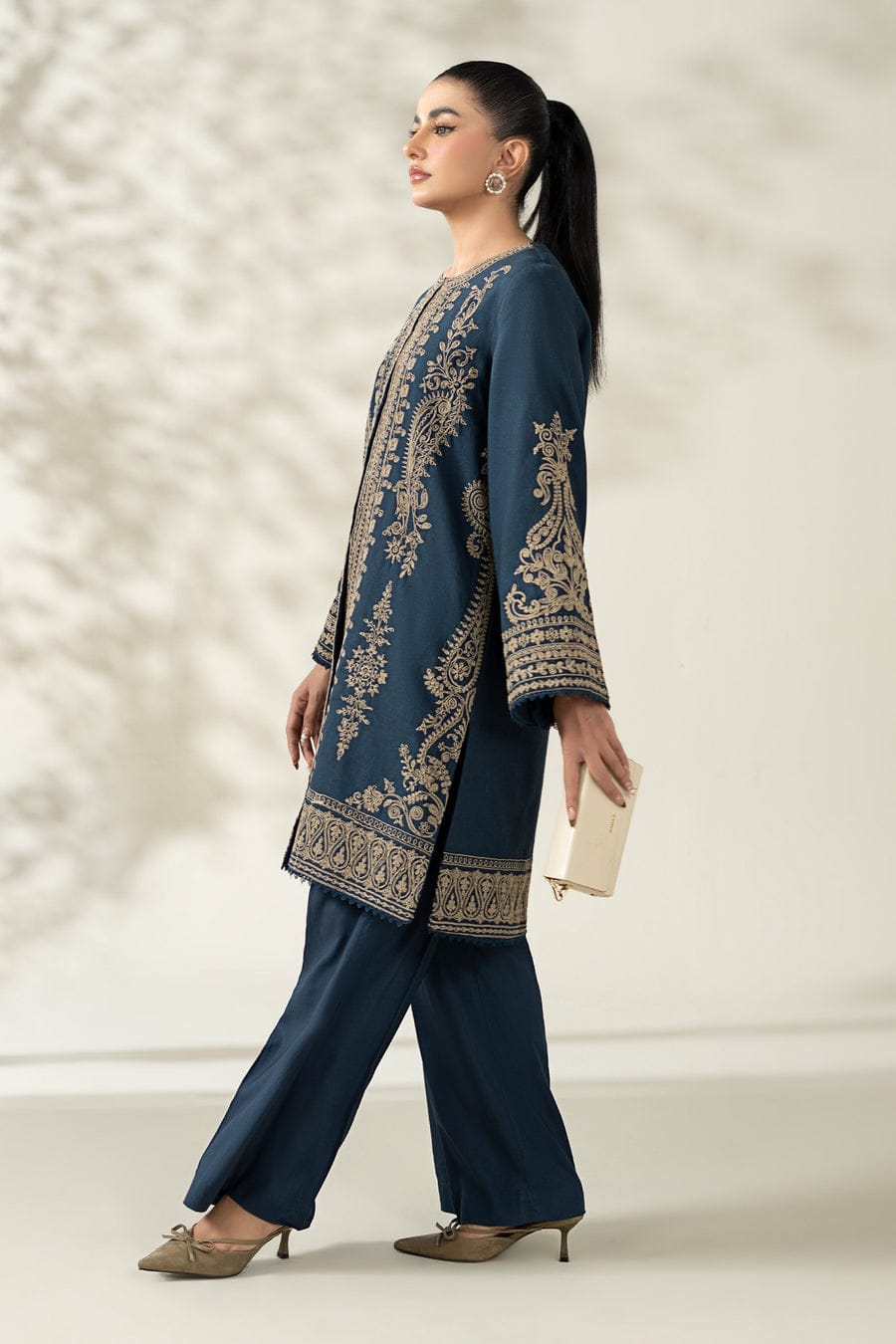 2 Piece Embroidered Khaddar Suit