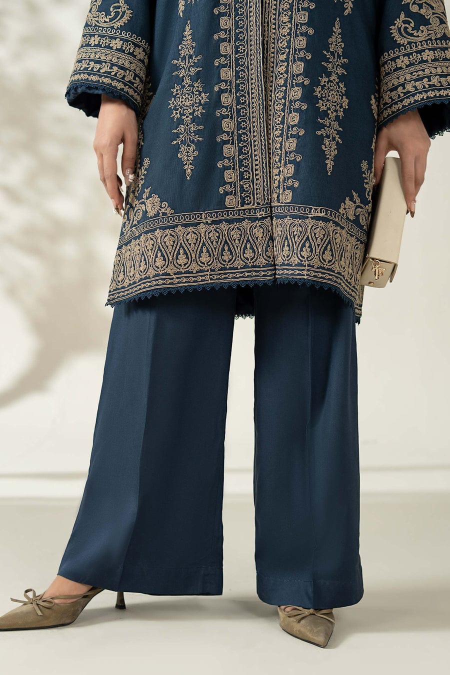 2 Piece Embroidered Khaddar Suit