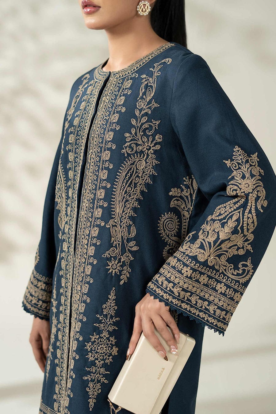 2 Piece Embroidered Khaddar Suit