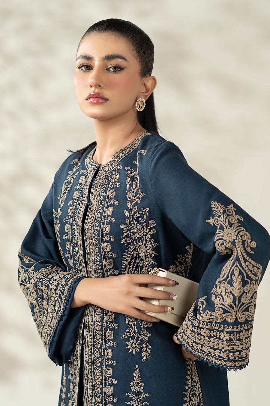 2 Piece Embroidered Khaddar Suit