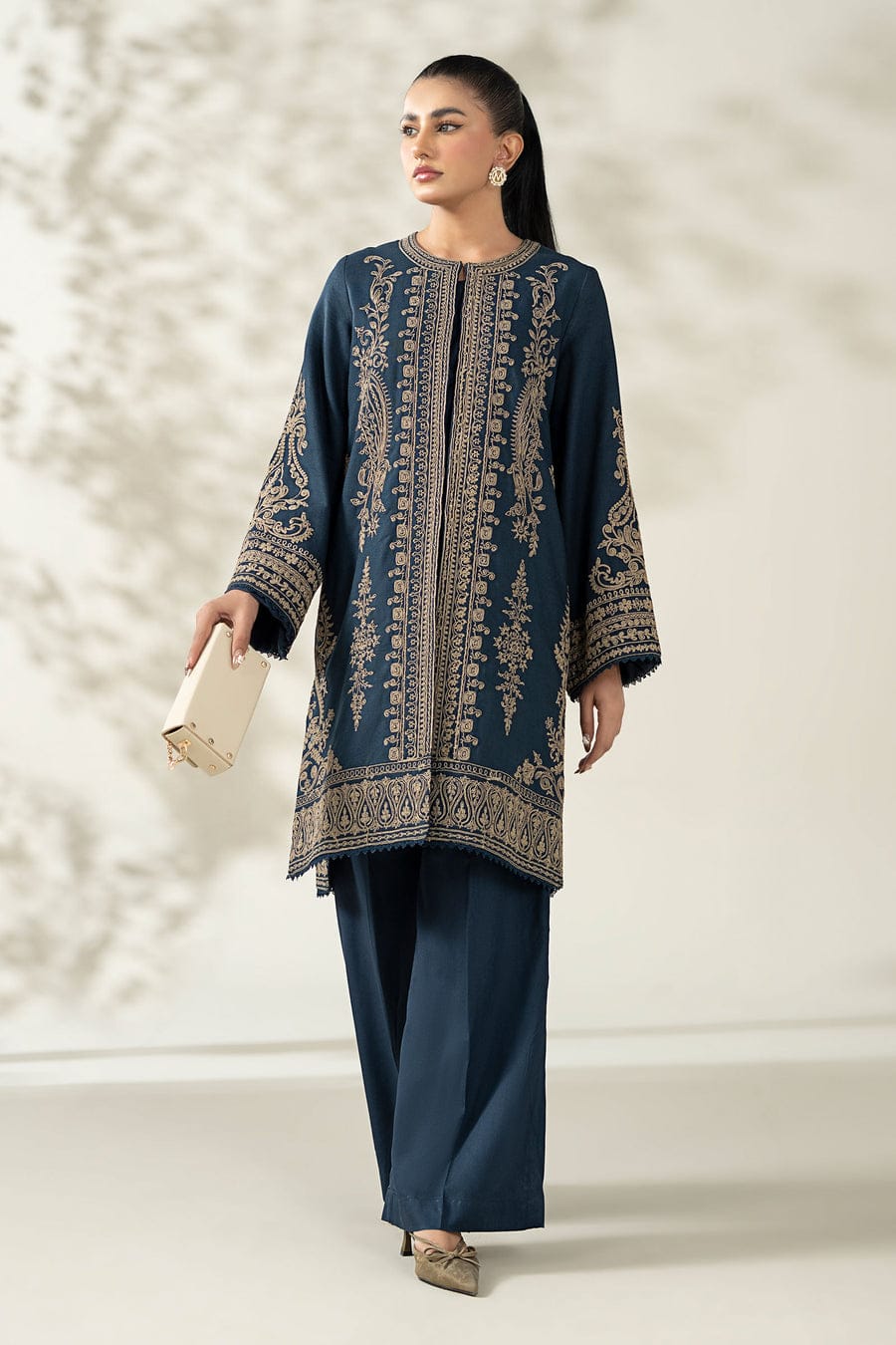 2 Piece Embroidered Khaddar Suit